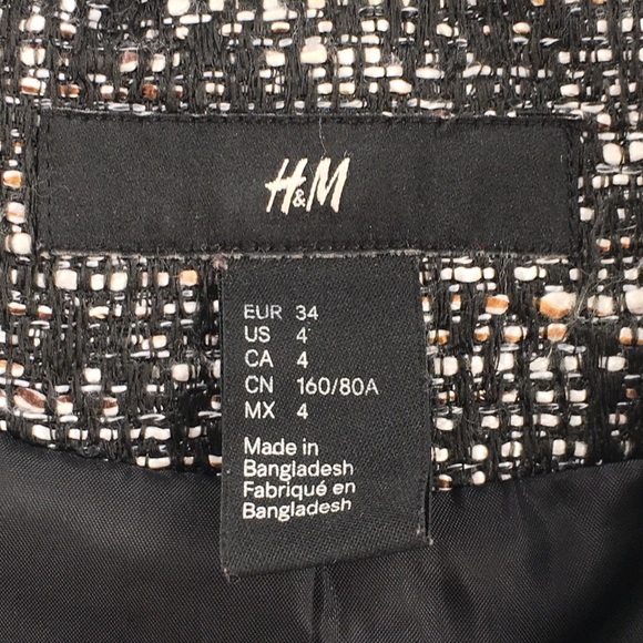 H&M Tweed Double Breasted Jacket 4 - Picture 4 of 12